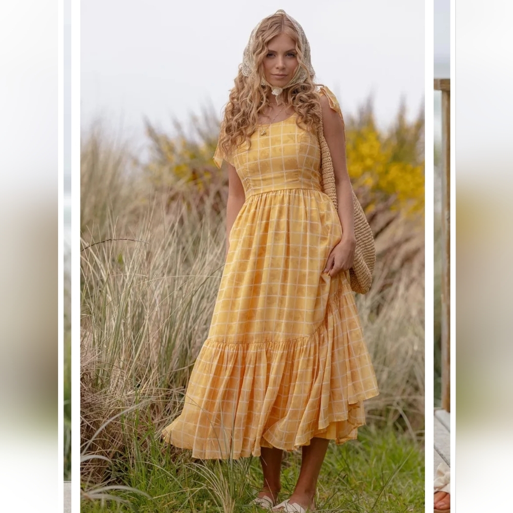 JessaKae Sunari Yellow Tiered Sundress - Picture 9 of 11